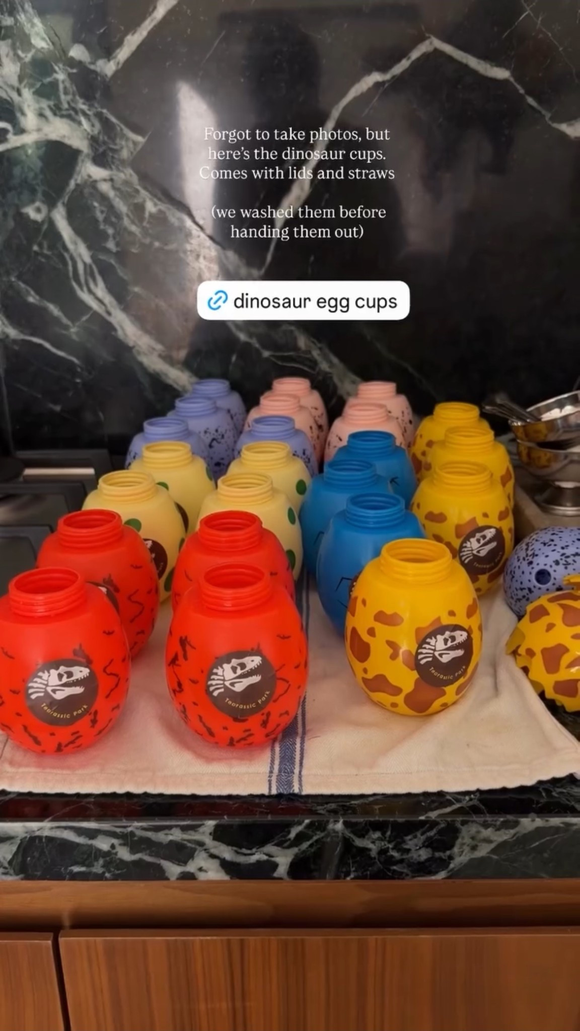 Forgot to take photos, but here's the dinosaur cups from Teo’s birthday party. 

Comes with lids and straws
(we washed them before handing them out).

#LTKHome #LTKKids #LTKSeasonal