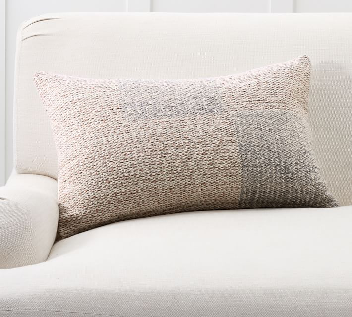 Mali Handwoven Lumbar Pillow Cover, 16 x 26", Blush Multi | Pottery Barn (US)