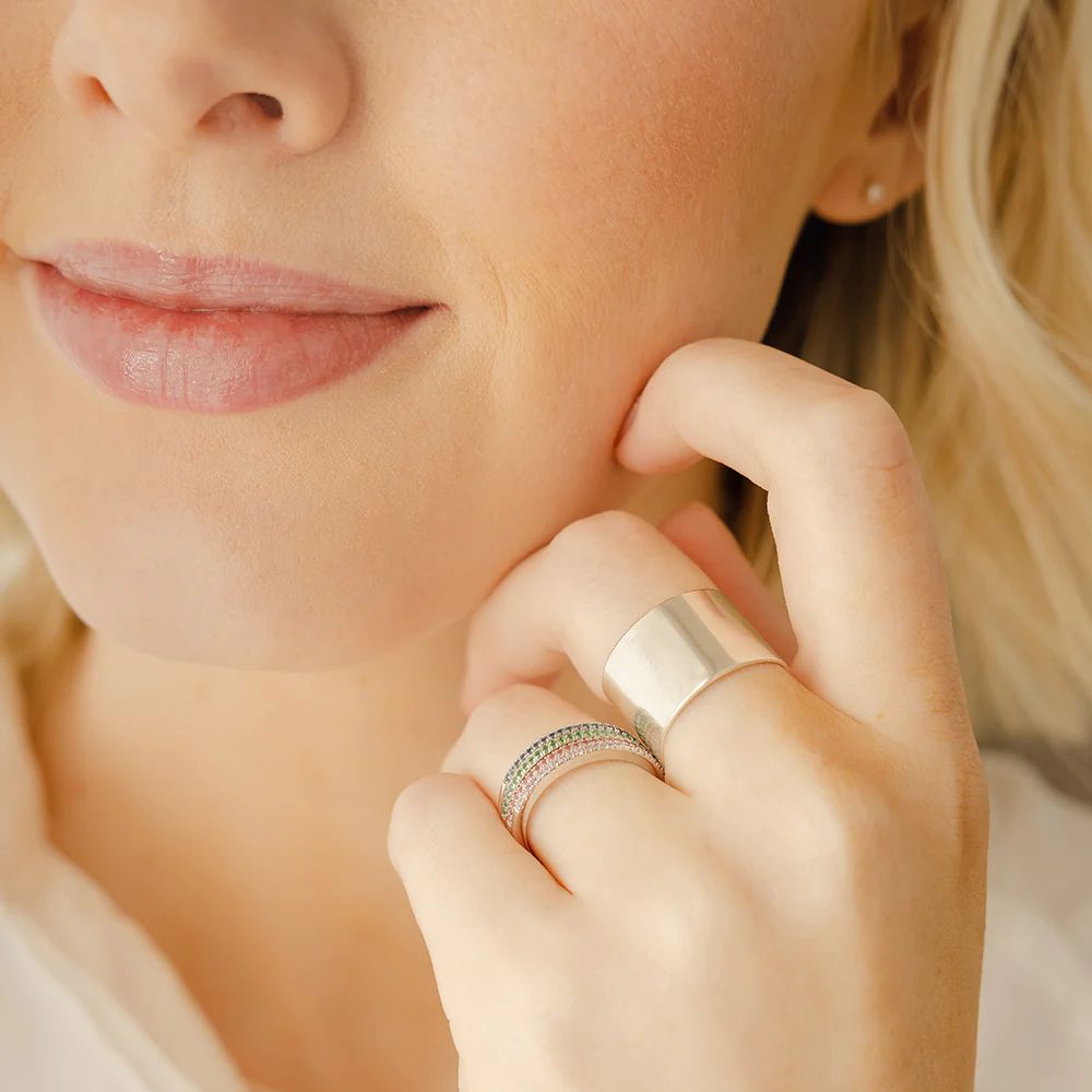 January Birthstone Stacking Ring | Gold Vermeil | Birthstone Ring | Made by Mary (US)