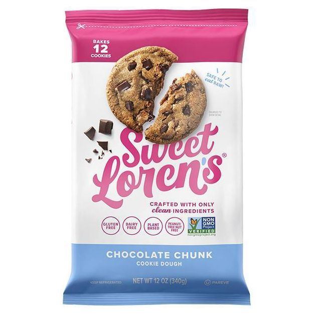 Sweet Loren's Gluten Free Vegan Chocolate Chunk Cookie Dough - 12oz | Target