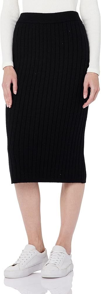 JSTEX Womens Ribbed Skirt Stretchy Long Knit Skirt Split Full Length Pencil Skirts | Amazon (US)