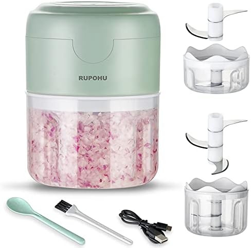 Electric Mini Food Chopper,RUPOHU USB Charging Mini Electric Garlic Chopper,Small Food Processor wit | Amazon (US)
