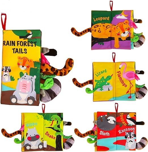 beiens Soft Baby Cloth Books, Touch and Feel Crinkle Books, for Babies, Infants & Toddler Early D... | Amazon (US)