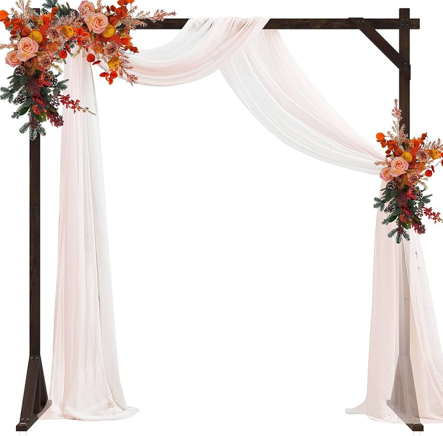 Fomcet 7.2FT Wooden Wedding Arch Stand Square Wood Arch Wedding Arbor for Ceremony Party Proposal... | Amazon (US)