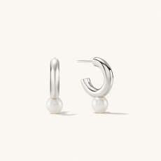 Dual Pearl Hoops - $98 | Mejuri (Global)