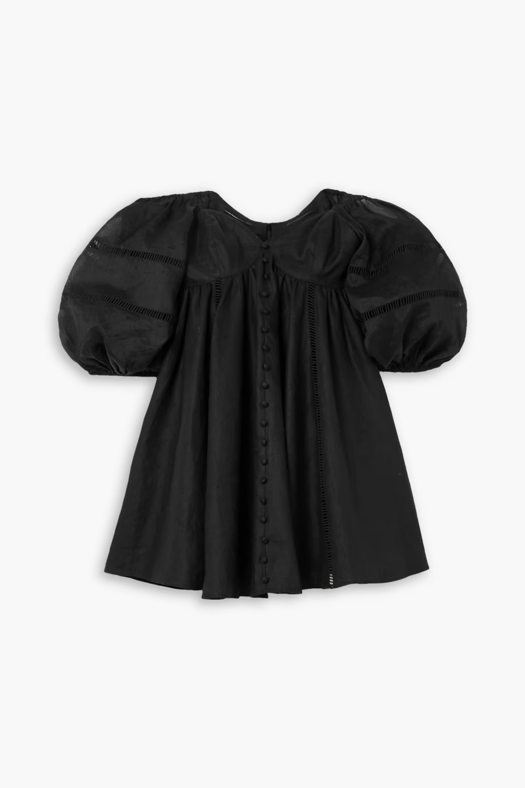 Ingrid off-the-shoulder pleated linen mini dress | The Outnet (US and CA)