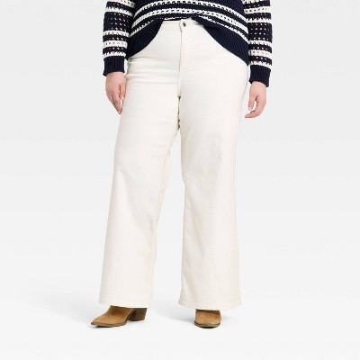 Women's Everyday High-Rise Wide Leg Jeans - Universal Thread™ White 24 | Target