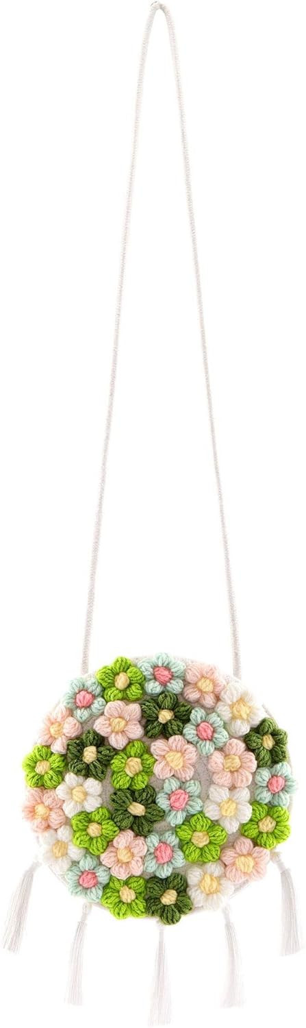 Ayliss Women's Handwoven Crossbody Handbag Small Summer Beach Shoulder Handbag Woven Cotton Croch... | Amazon (US)