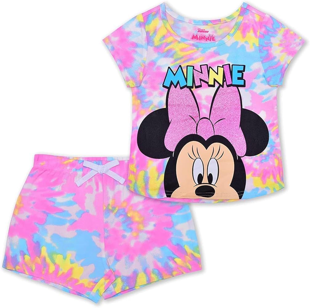 Disney Minnie Mouse Girls T- Shirt and Shorts Set for Infant Toddler and Little Kids | Amazon (US)