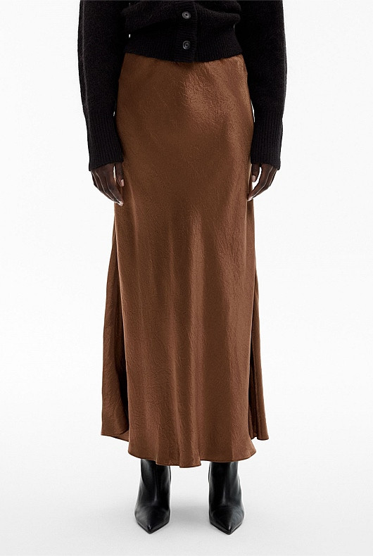 Bias Acetate Maxi Skirt | Witchery (AU)