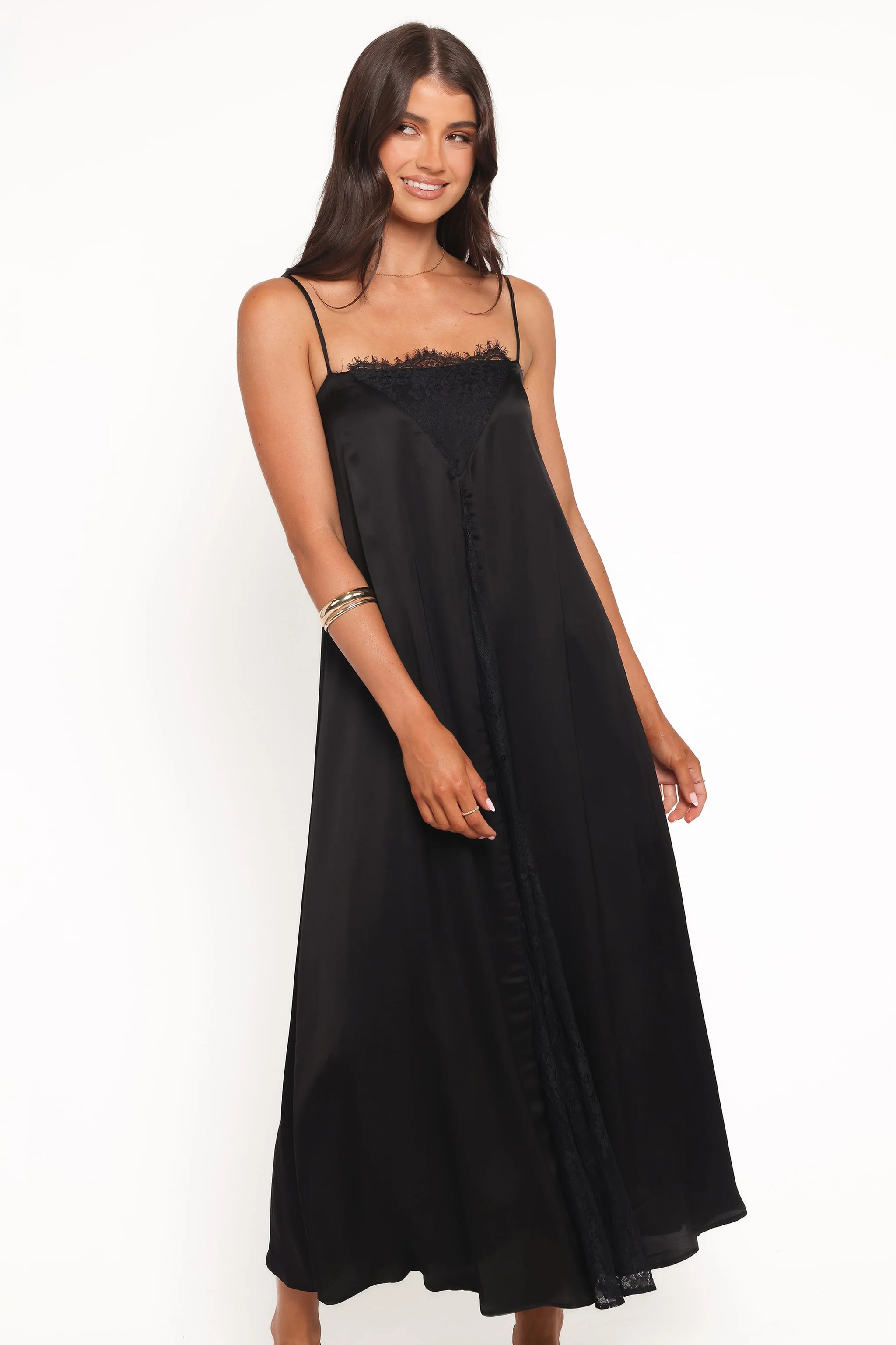 Halsey Midi Dress - Black | Petal & Pup (US)