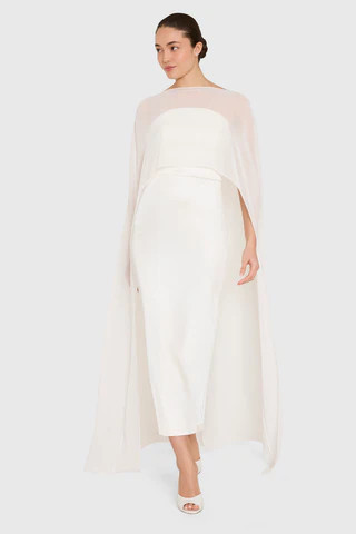 Amanda Uprichard Anastasia Cape in Ivory - Size XS-SM | Amanda Uprichard
