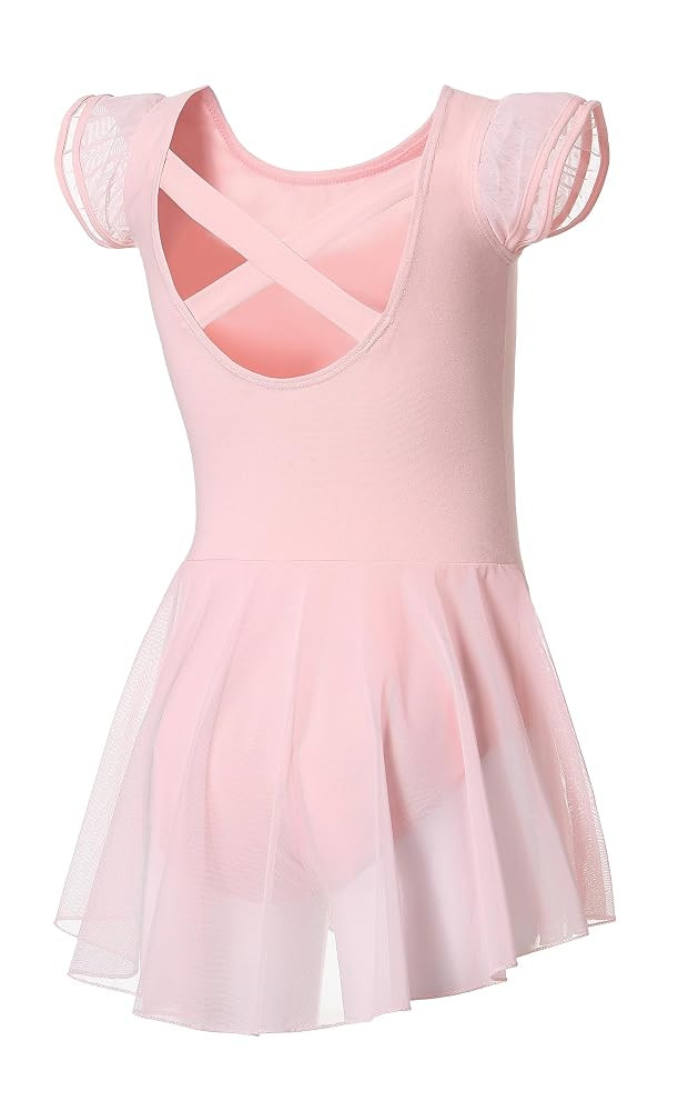 DIPUG Ballet Leotards for Girls Ballet Leotard with Skirt Toddler Dance Leotards Flutter Sleeve a... | Amazon (US)