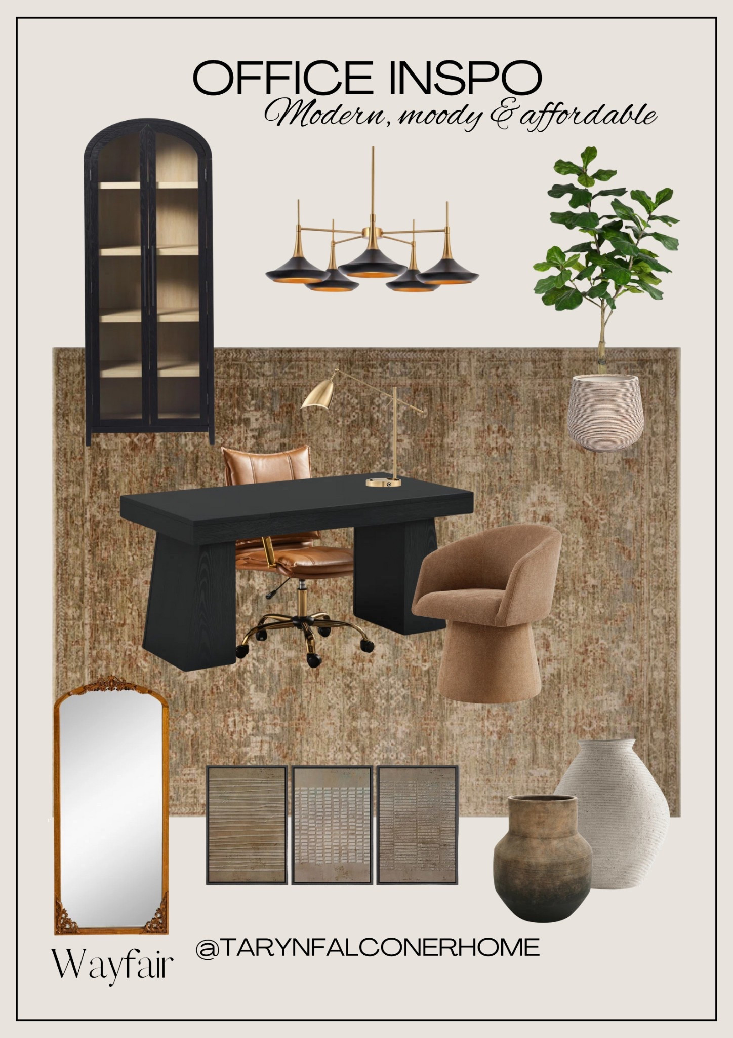 Modern, moody & affordable office finds!
Create a beautiful space with these gorgeous pieces!

#office #officefinds #officefurniture #desk #cabinet #mirror #rug #plant #light #modern #moody #affordable

#LTKHome