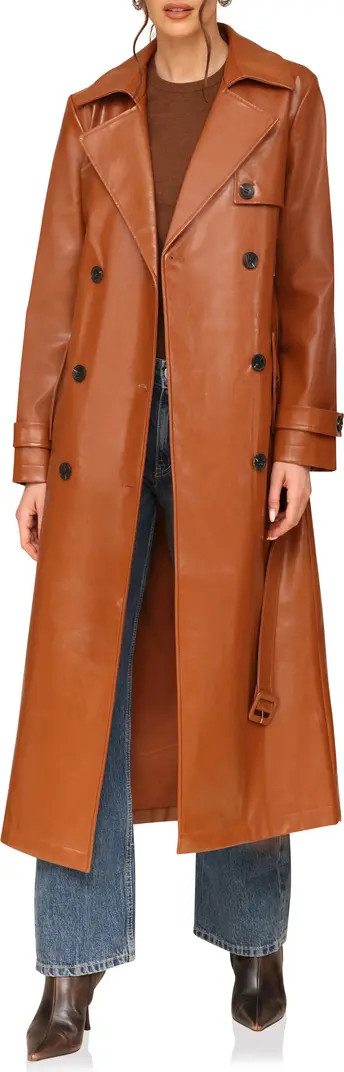 Faux Leather Trench Coat | Nordstrom