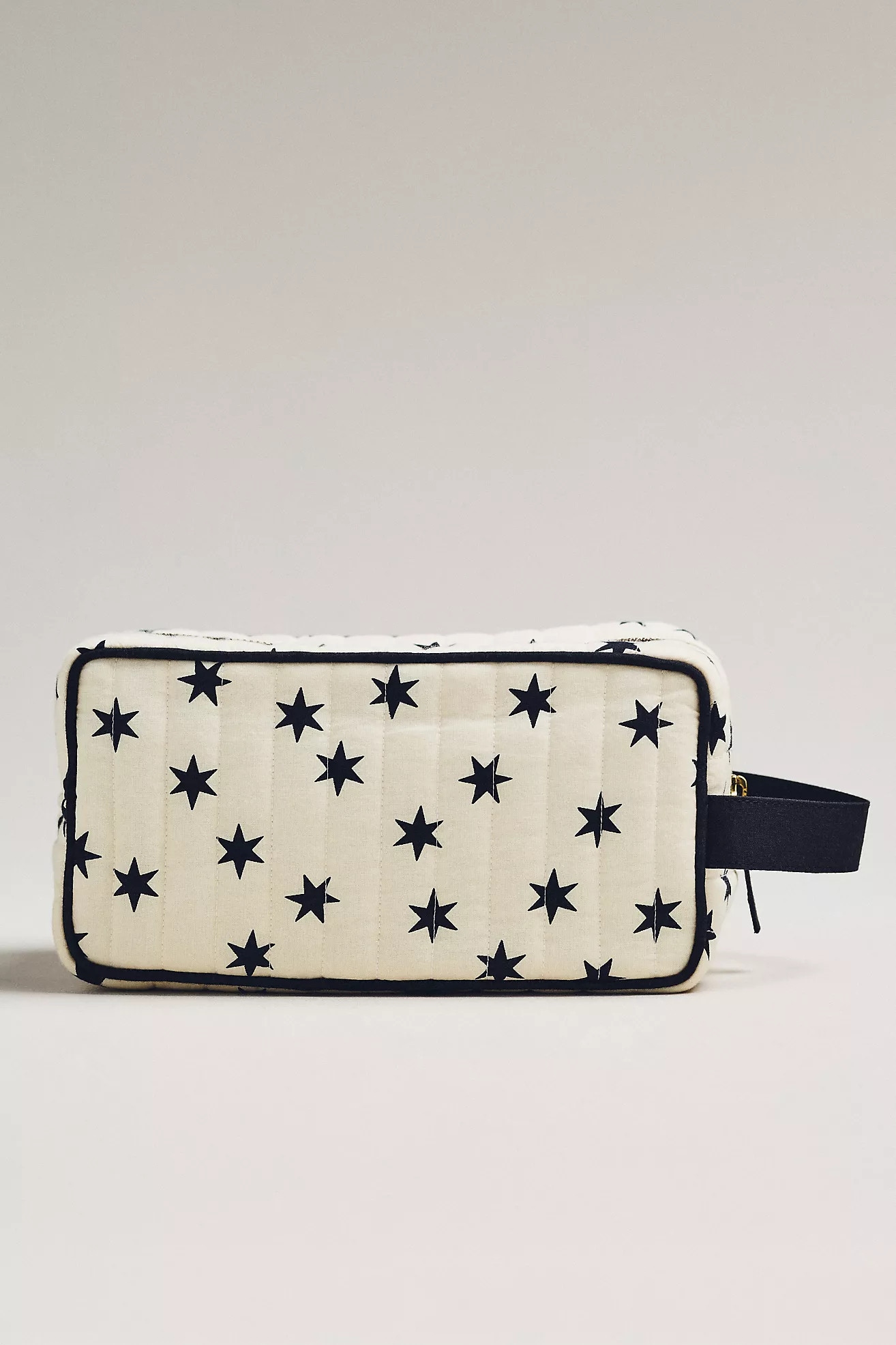 Maeve Two-Tone Patterned Puffy Cosmetic Bag | Anthropologie (US)