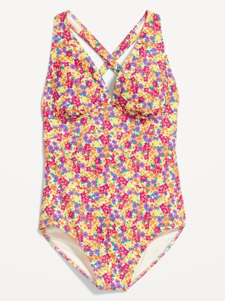 Tie-Back One-Piece Swimsuit | Old Navy (US)