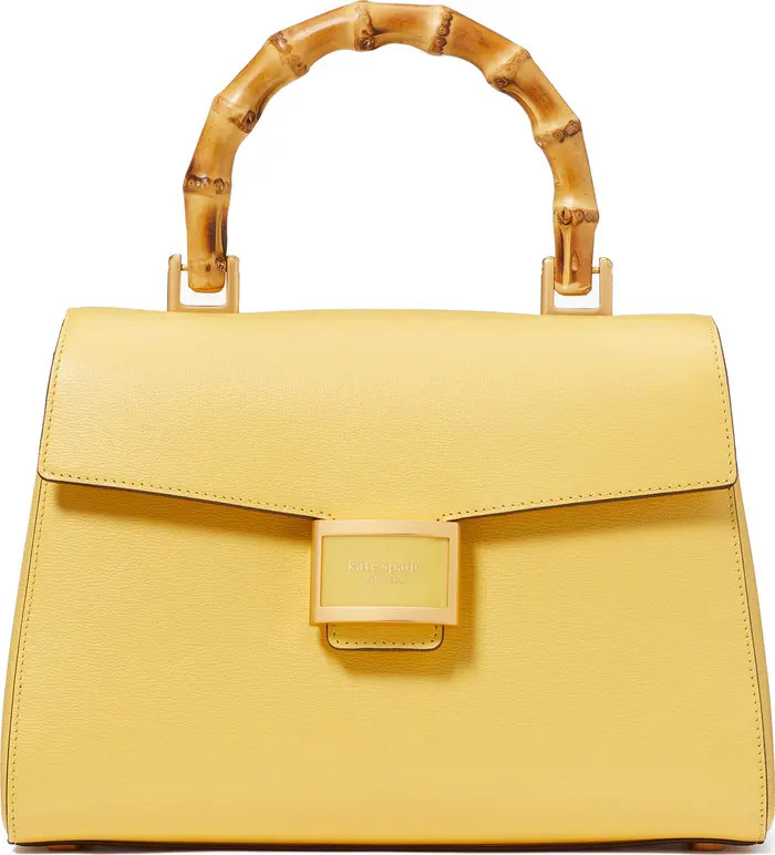 kate spade new york katy textured leather top bamboo handle bag | Nordstrom | Nordstrom