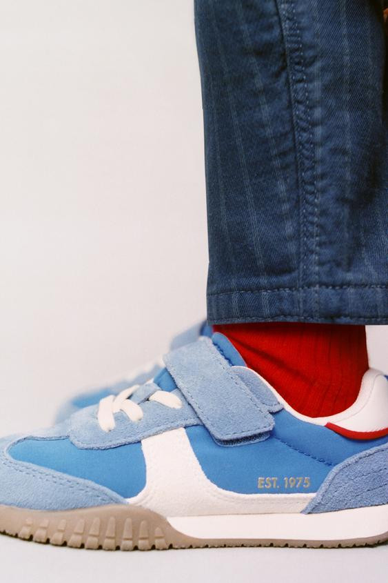 SPLIT LEATHER SNEAKERS | Zara US