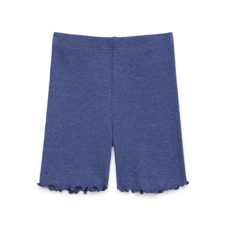 Garanimals Toddler Girl Rib Biker Shorts with Lettuce Hem, Sizes 18M-5T | Walmart (US)