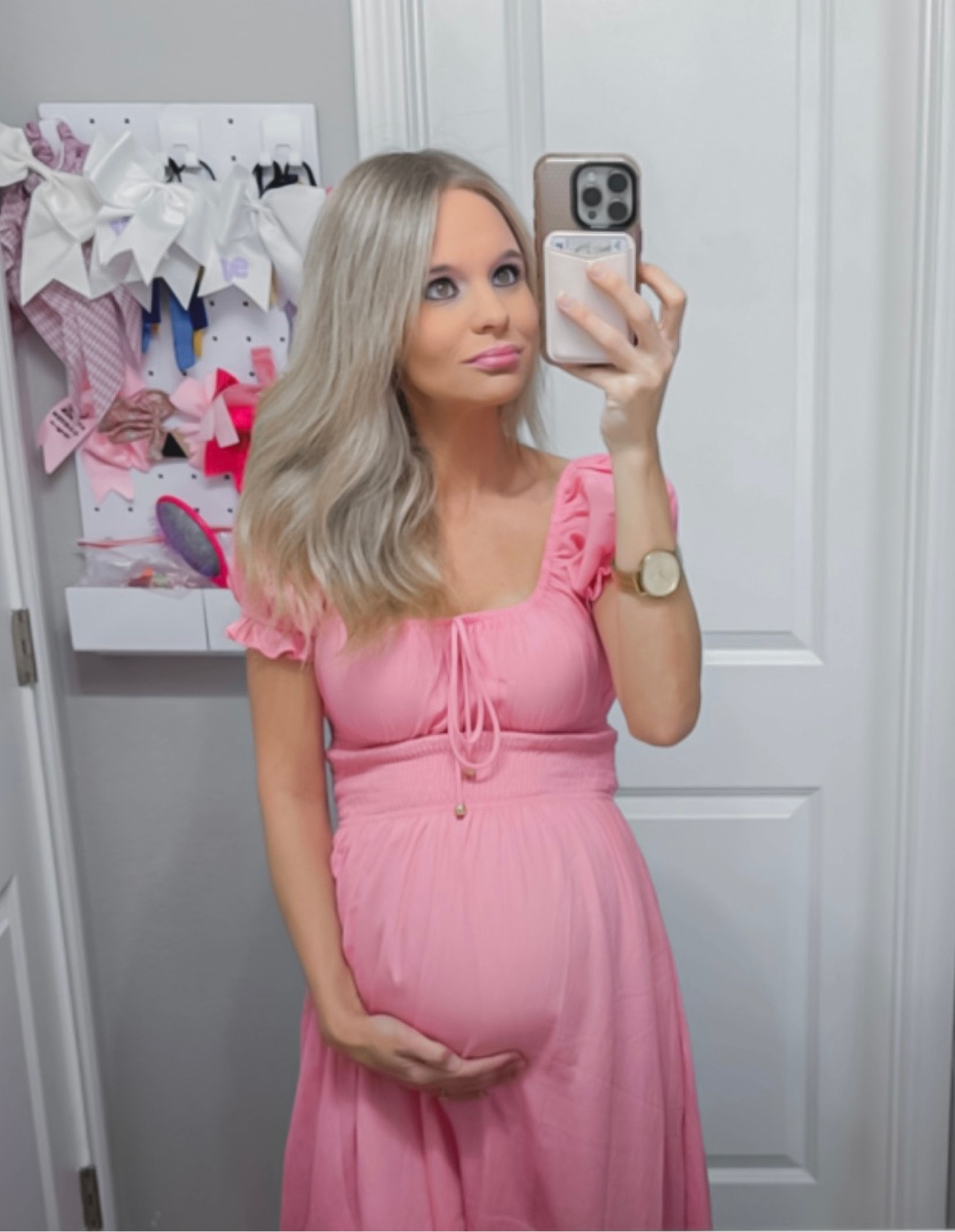 the perfect pink  maternity dress for the spring! 

size:  Small

#LTKbump #LTKbaby #LTKSpringSale