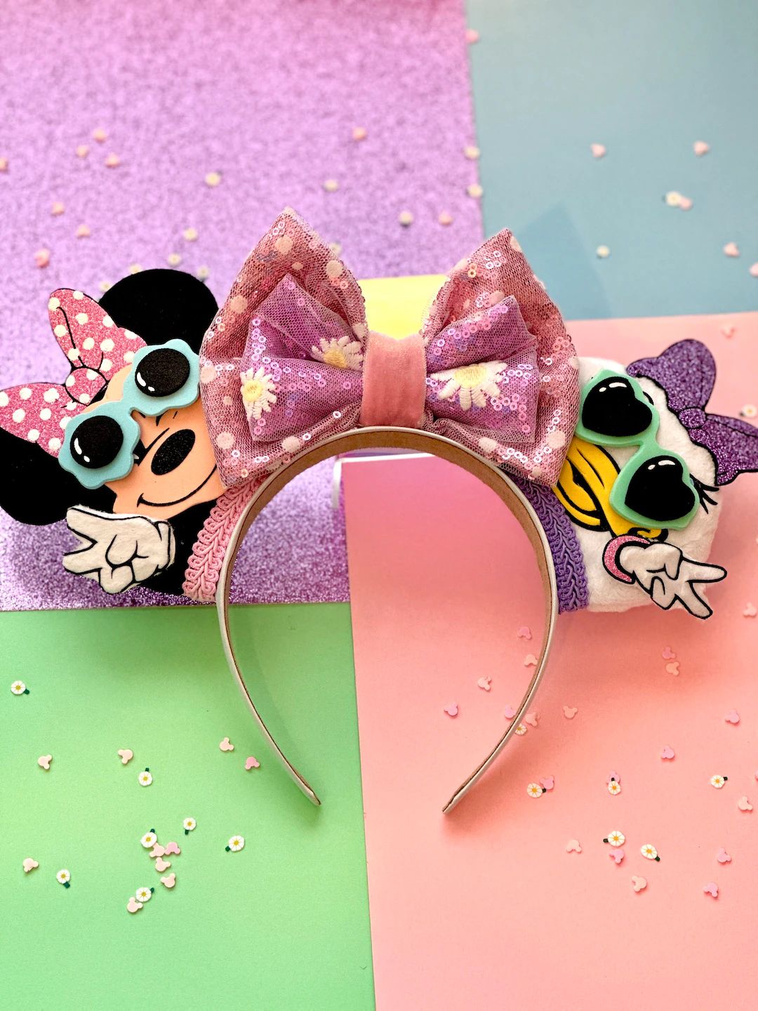 Minnie Mouse & Daisy Duck Best Friends Bestie Inspired Disney Mouse Ears Headband | Etsy (US)