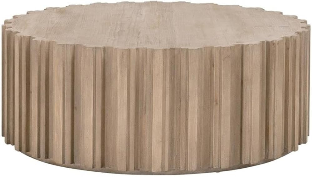 MAKLAINE Transitional Coffee Table in Natural Beige Solid Wood | Amazon (US)