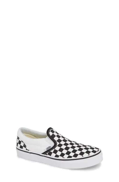 Vans Classic Checker Slip-On in Black/True White at Nordstrom, Size 10.5 M | Nordstrom