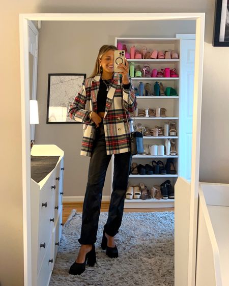 Festive holiday outfit ideas perfect for Christmas / new years from vestique ❄️ wearing a size XS in this Christmas blazer  

#LTKSeasonal #LTKHoliday