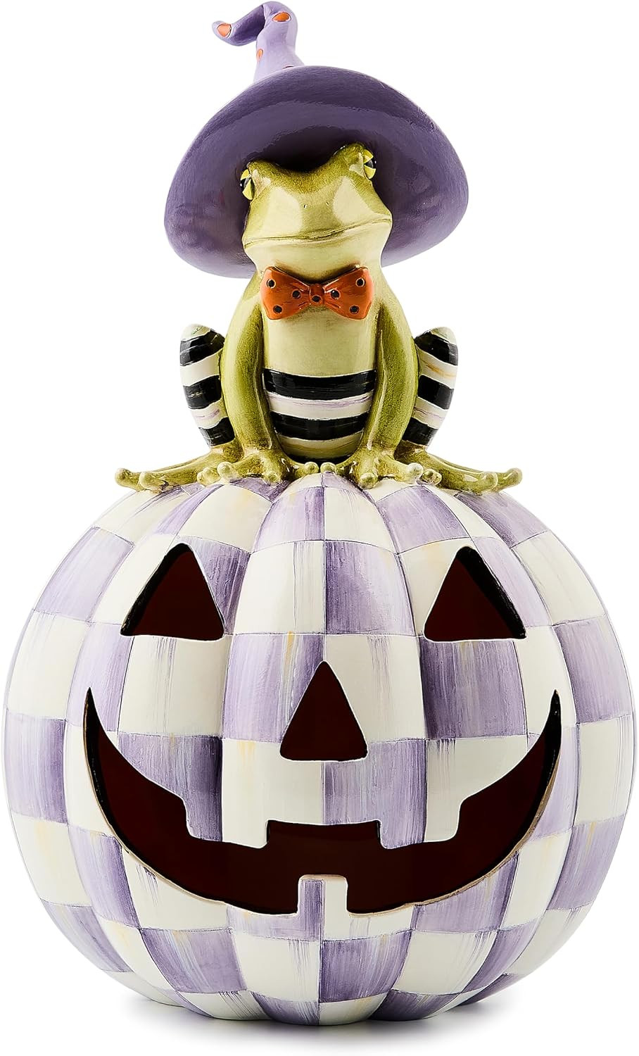 MACKENZIE-CHILDS Illuminated Jack-O’-Lantern, Decorative Resin Halloween Pumpkin Decor, Fergal | Amazon (US)