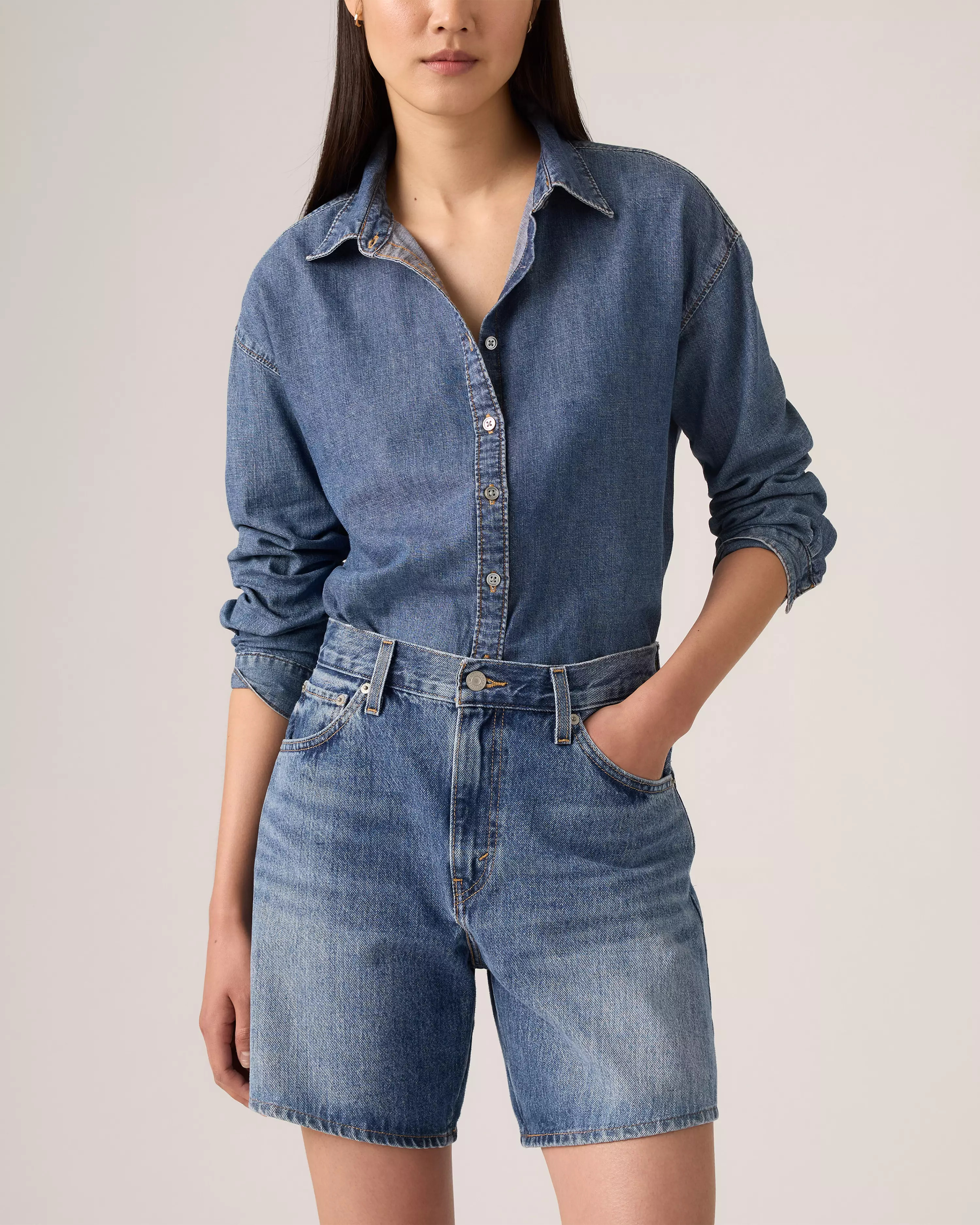 High Rise Baggy Women's Shorts - Medium Wash | Levi's® US | Levi's US