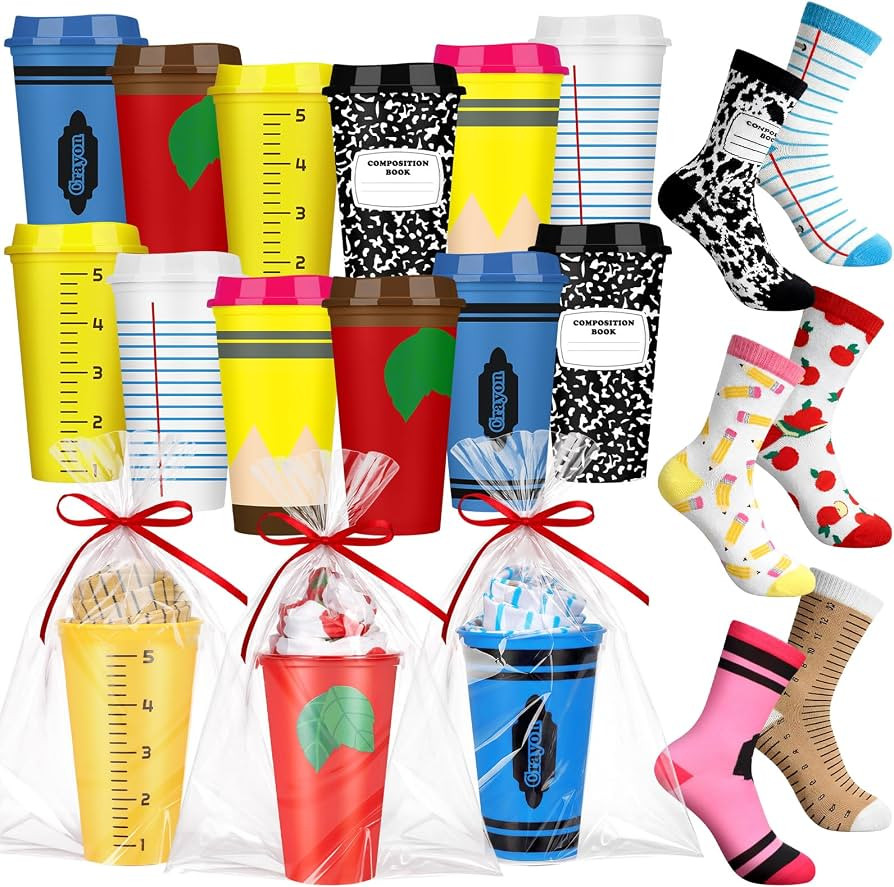 Yungyan 12 Set Back to School Teacher Appreciation Gifts Bulk for Coworker Employee Reusable Plas... | Amazon (US)
