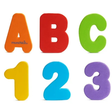 Munchkin® Learn™ Letters and Numbers Toddler Bath Toy, Non-Toxic, Multi-Color, Unisex, 36 Count | Walmart (US)