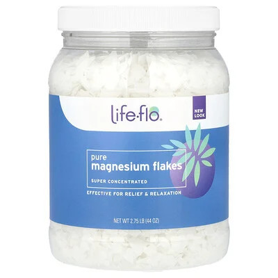 Life-flo, Pure Magnesium Flakes, Super Concentrated, 2.75 lb (44 oz) | iHerb