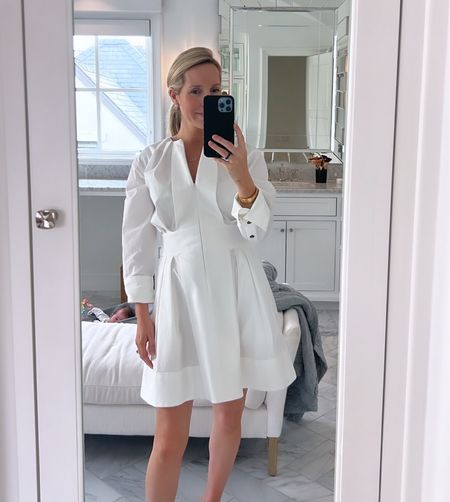 Long sleeve white dress 