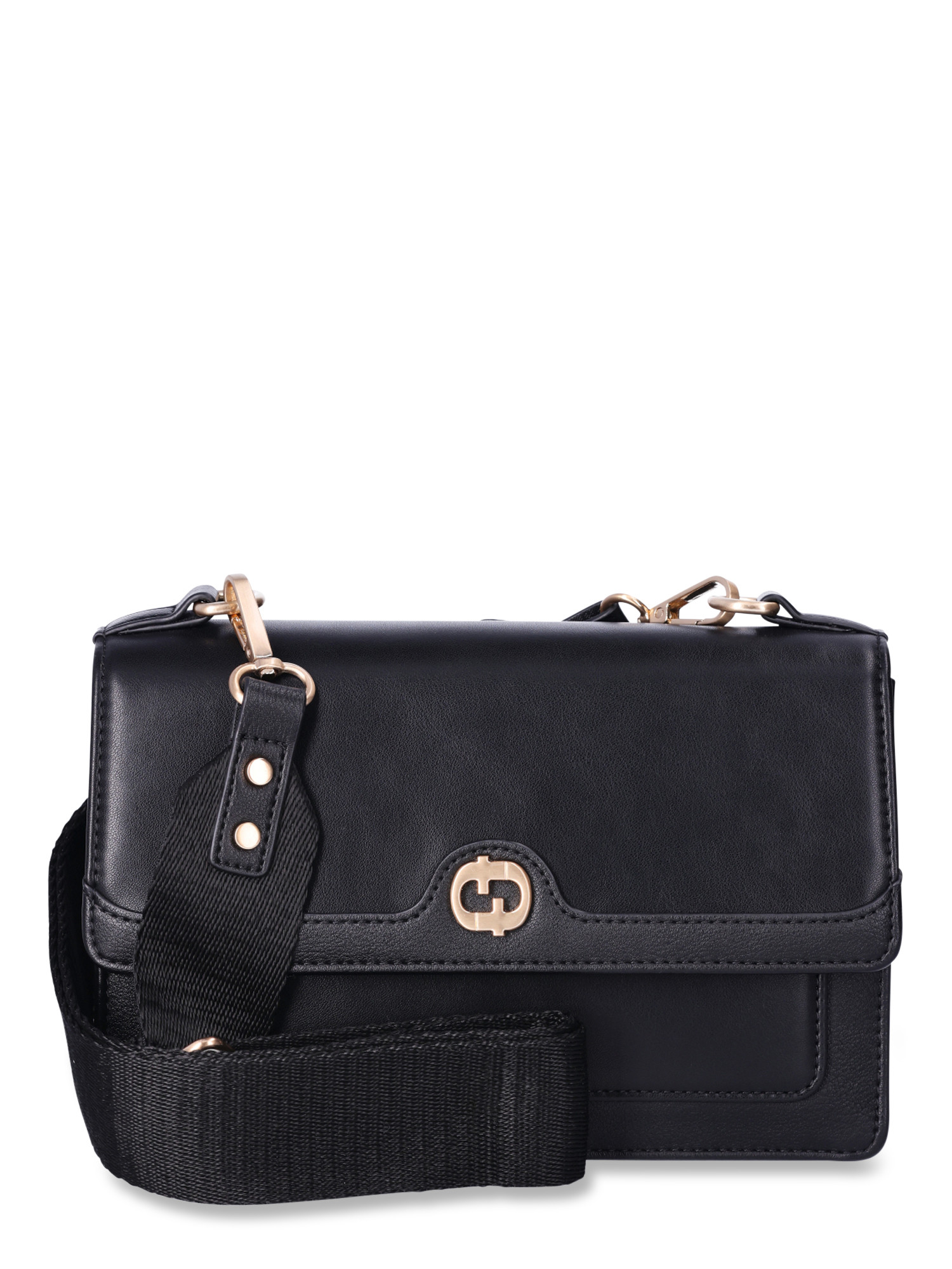 Time and Tru Women's Arlo Crossbody Shoulder Bag, Black | Walmart (US)