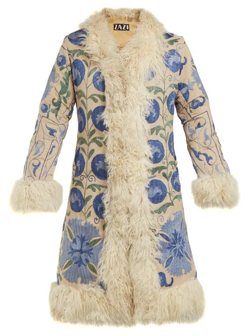 Suzani embroidered shearling coat | Zazi Vintage | Matches (US)