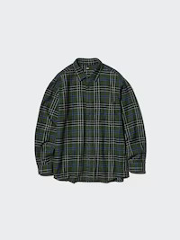 Flannel Shirt (Check, Regular Collar)Colour: 58 DARK GREENSize: Men MXSSMLXLXXL3XLFind my sizeGet... | UNIQLO (UK)