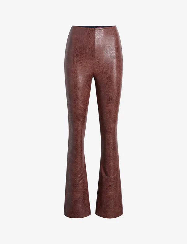 Faux Leather Animal Flared Legging | Commando®