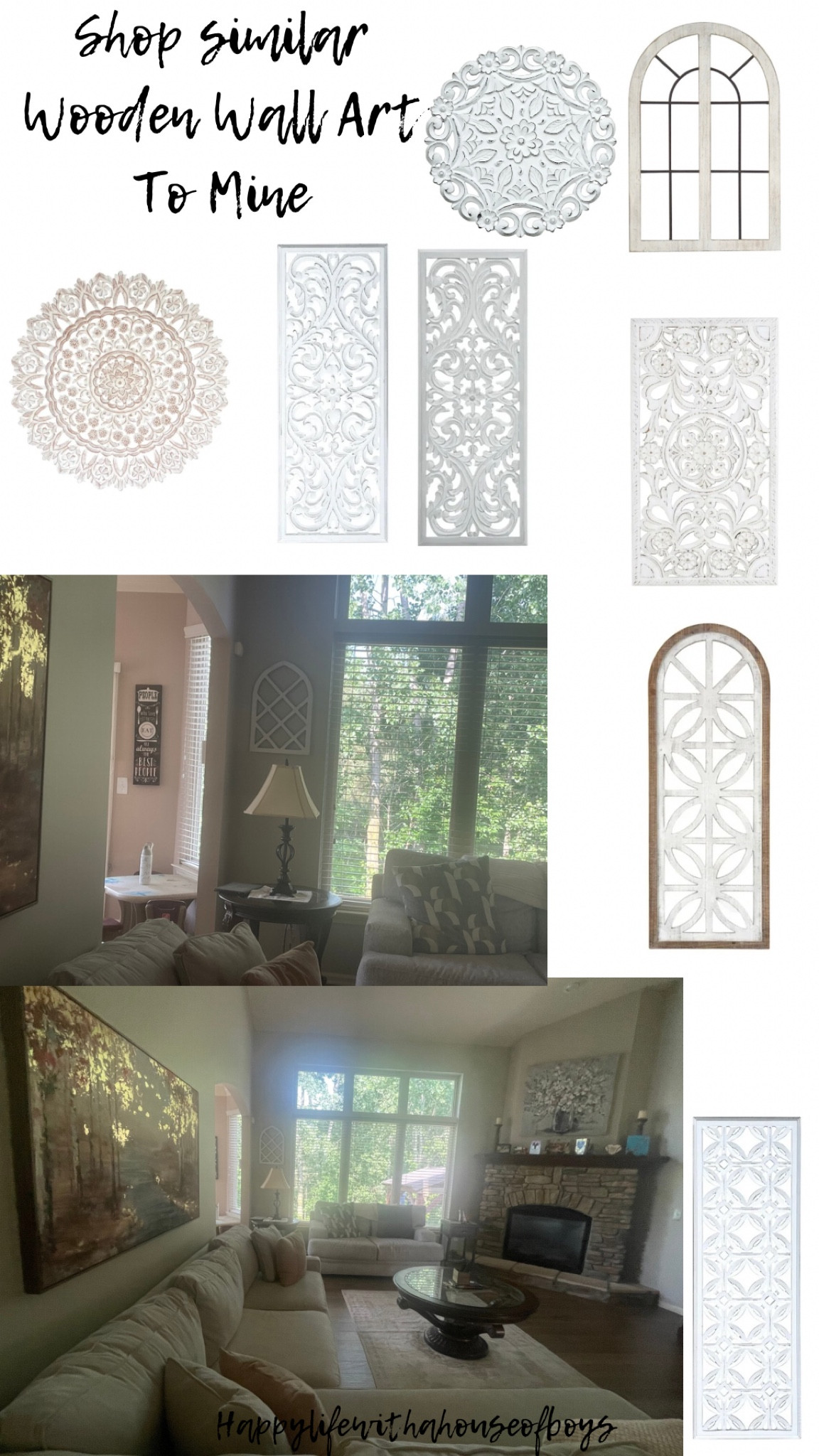 Shop similar to mine white wooden wall art. #wallart #woodenwallart #white #whitewood #familyroom #athome #interiordecor 

#LTKStyleTip #LTKFamily #LTKHome