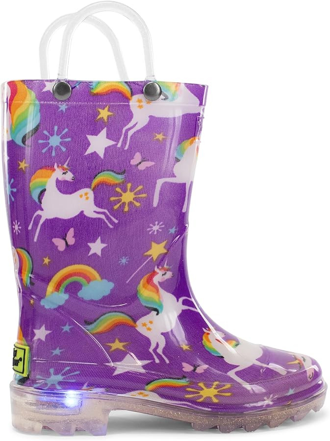 Western Chief Lighted Kids Rain Boots | Waterproof Light Up Toddler and Little Kid Boots | Pull O... | Amazon (US)