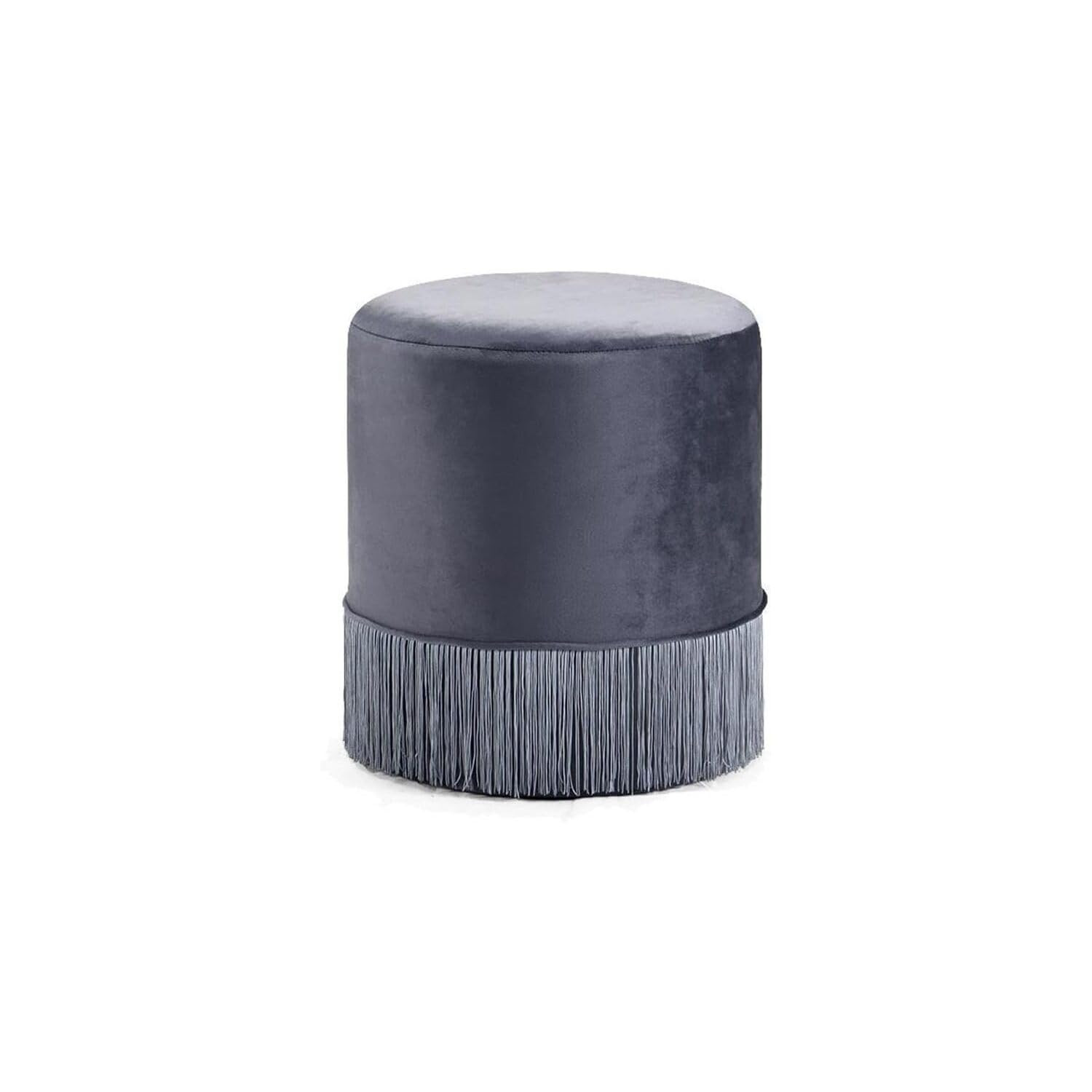 Tribal Treasures Modern, Contemporary Velvet Upholstered Ottoman, 15.5" W x 15.5" D x 17.5" H Gre... | Amazon (US)