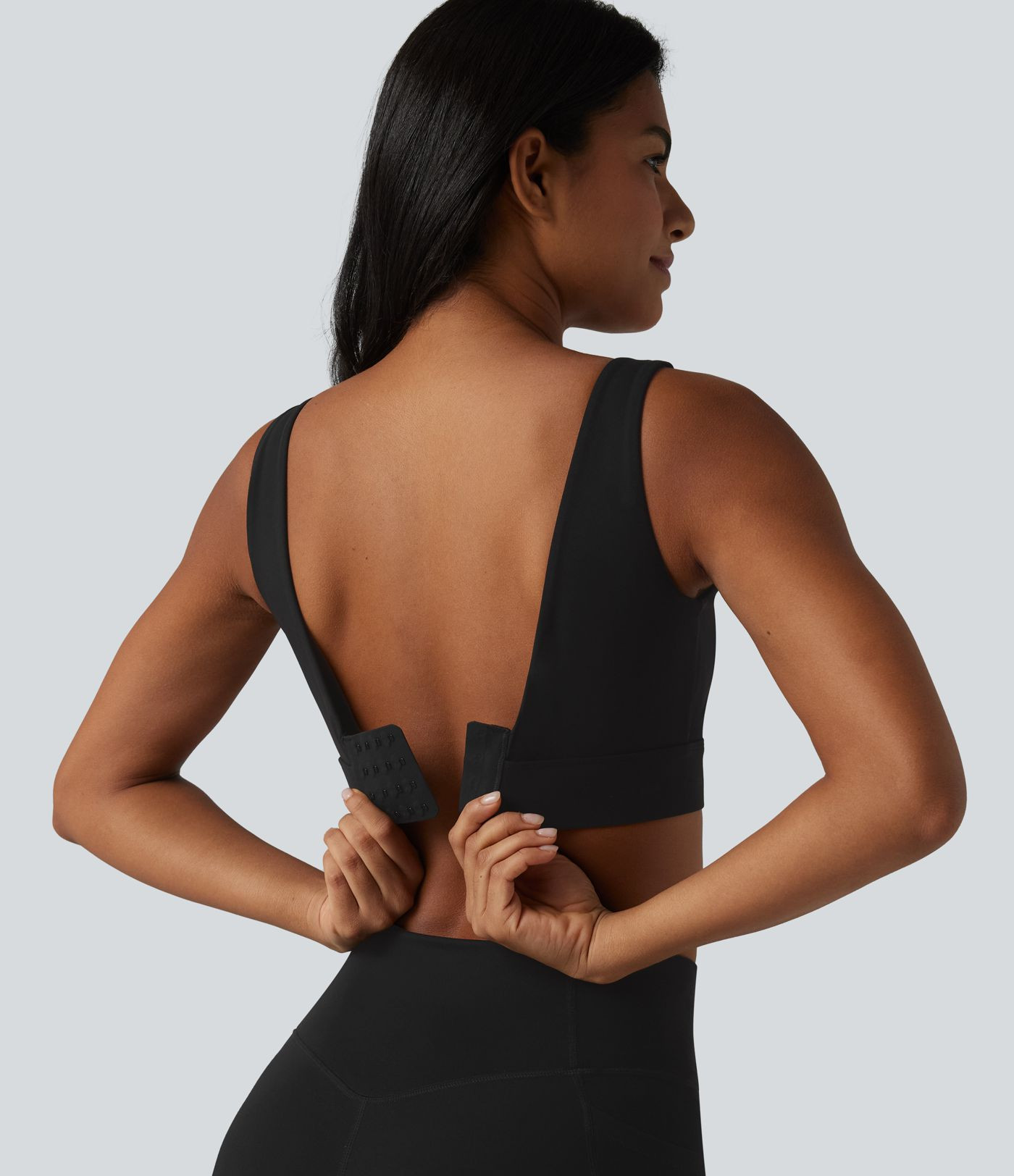 Women\u2019s Halara Ultrasculpt\u2122 Medium Support Backless Adjustable Buckle Built-in Bra Trai... | HALARA