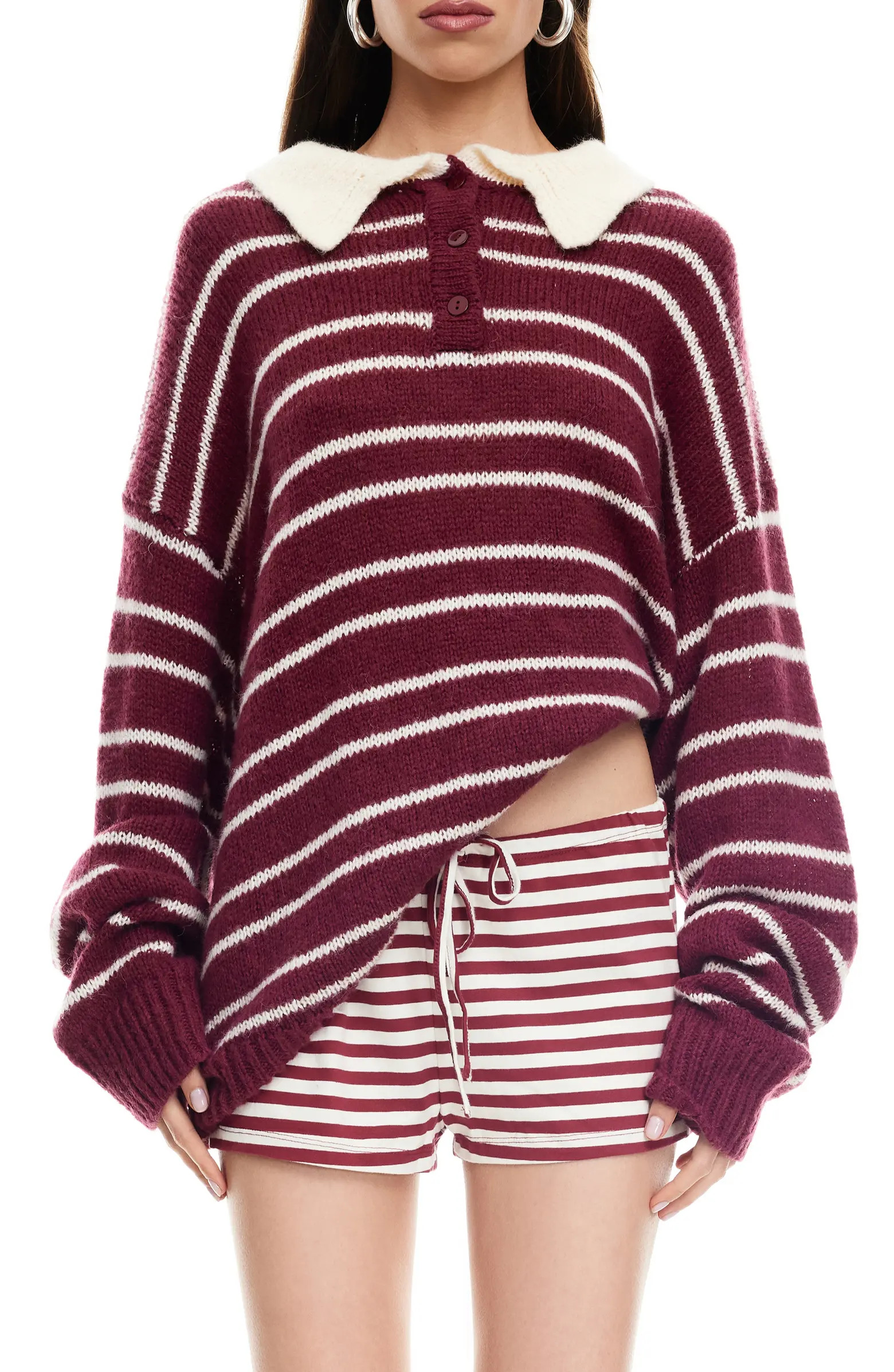Rising Sun Stripe Polo Sweater | Nordstrom