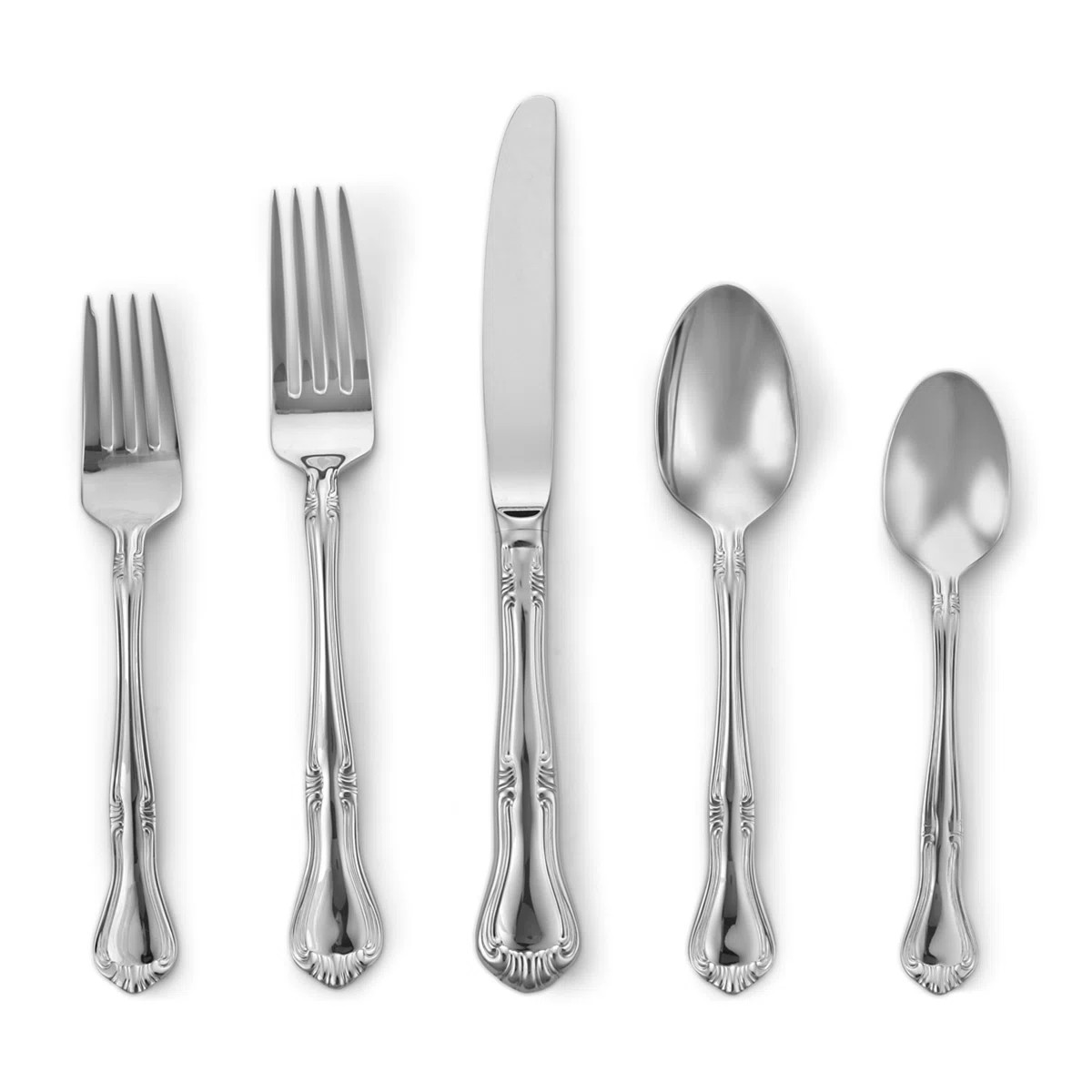 Valcourt 5 Piece 18/10 Stainless Steel Flatware Set, Service for 1 | Wayfair North America