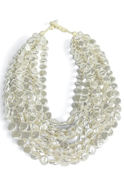 Bailey White Coinpearl Multi Layered Necklace | The Willow Tree