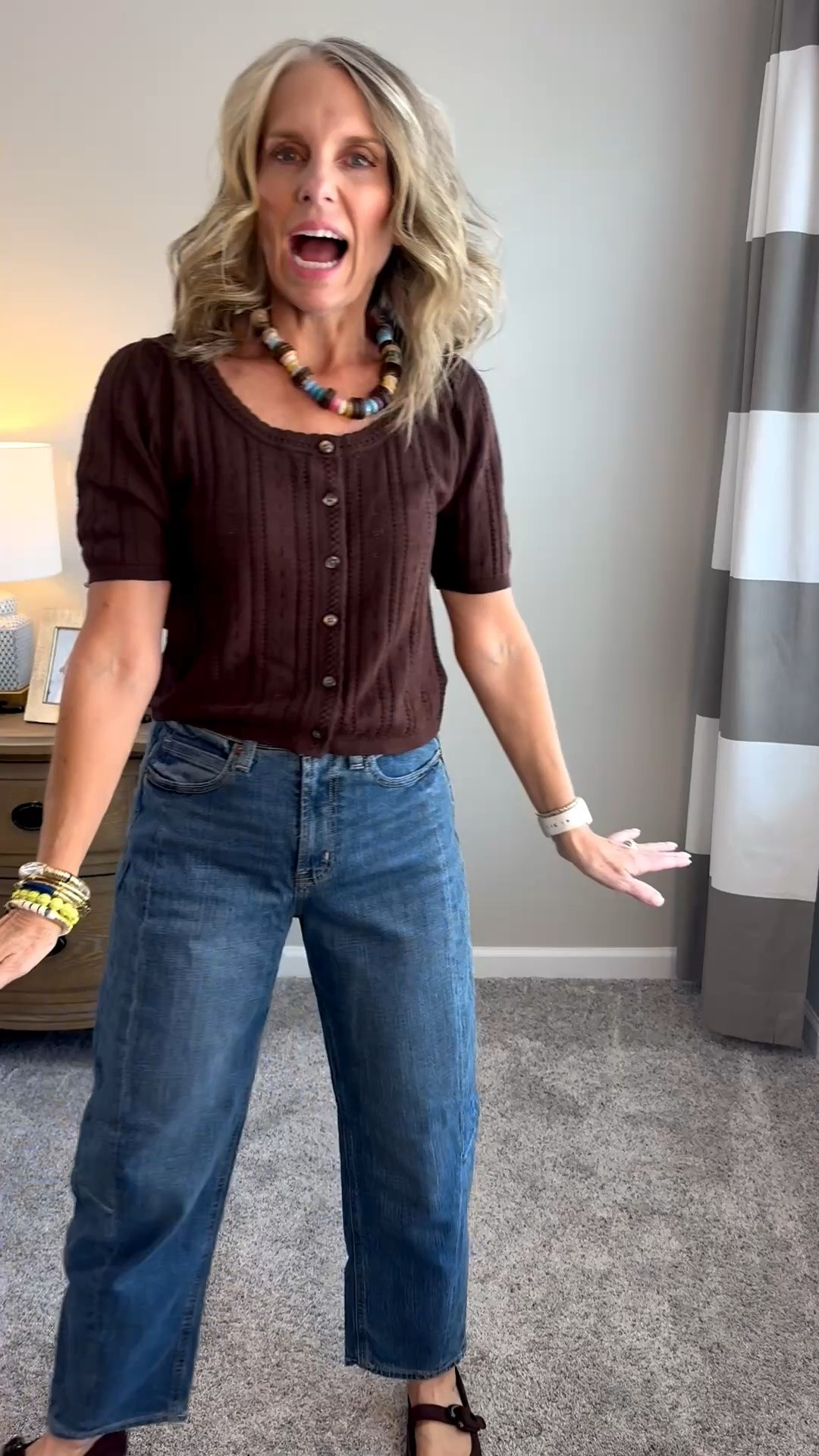 Tell me this isn’t the cutest fall transition outfit. And talk about affordable! Wearing extra small sweater and size 2 jeans.

#LTKootd #LTKgrwm #LTKOver40
