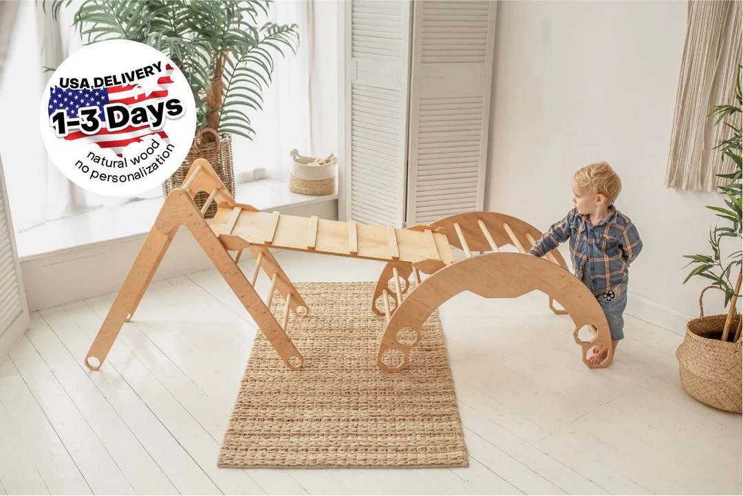 Climbing Set of 3 Items Arch Foldable Triangle Ramp - Etsy | Etsy (US)