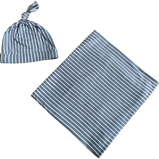 Baby Bundle, Swaddle/Beanie, Blue Sailor | Maisonette