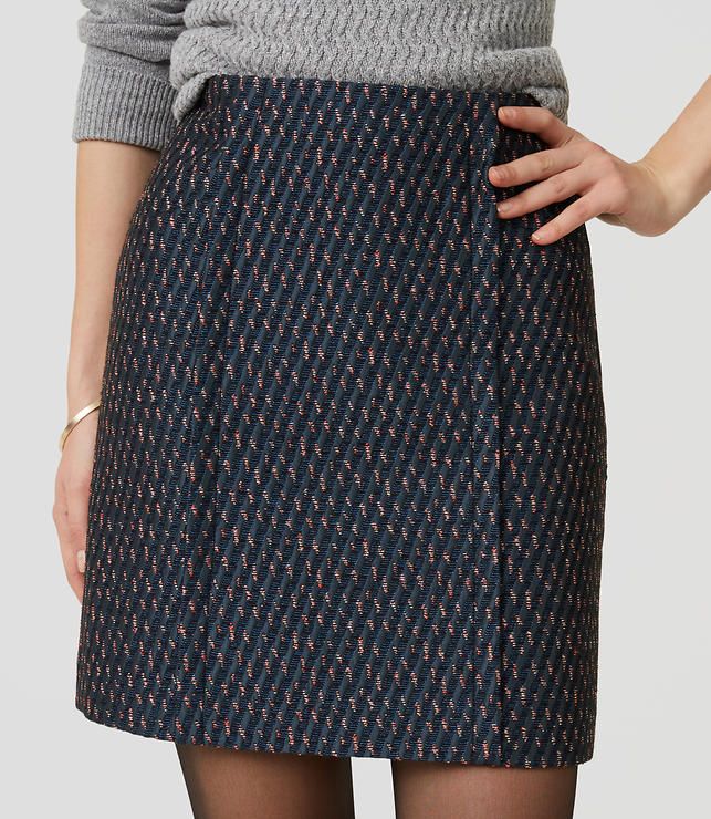 Candy Cane Tweed Skirt | LOFT
